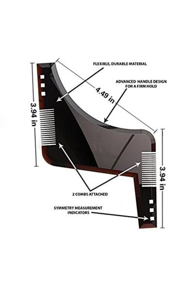BEARD BEA Sakal Şekillendirici Tarak-kahve/siyah