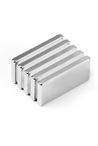 Dünya Magnet 5 Adet - Köşeli Neodyum Mıknatıs, 20x10x2 Mm, Güçlü Magnet, N35 ...