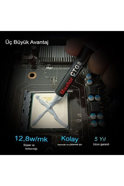 Reidan Maxtor Cpu Thermal Paste 4 Grams 12.8W/M.K Processor Syringethermal Conductive Silicone Grease