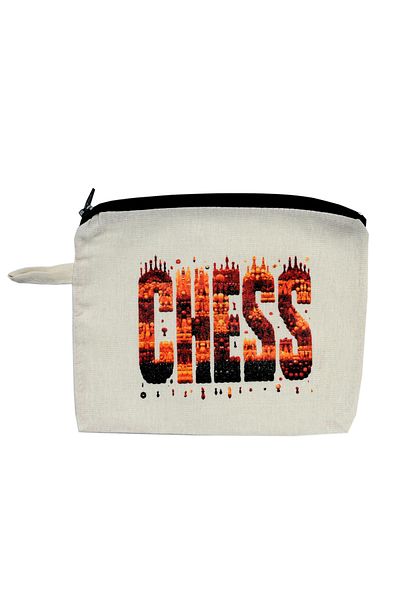 DSECHESS Chess Patterned Chess Piece Printed Pen Holder Wallet
