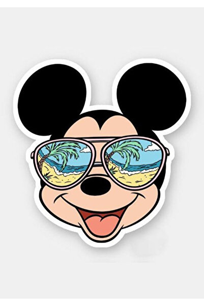 MegaSticker ملصق عطلة ميكي ماوس - مقاس 14 × 12 سم للسيارة والدراجة النارية وا...