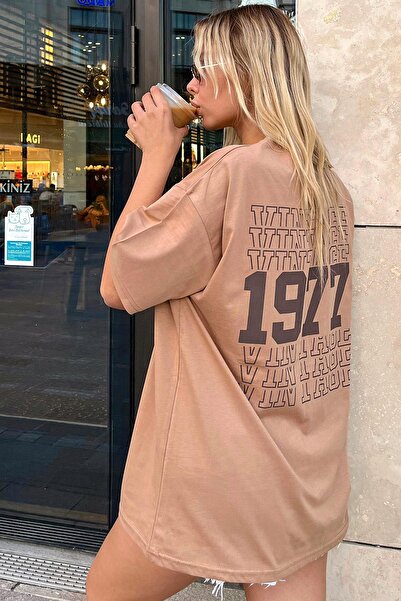 Swist Γυναικείο μπλουζάκι Mink Vintage Back Printed Oversize
