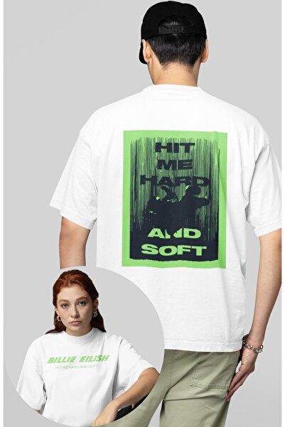 Fuddy Moda Μπλουζάκι με μοτίβο εξωφύλλου άλμπουμ Billie Eilish Unisex Oversize