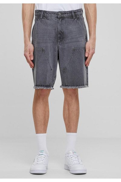 Urban Classics Açık Kenar İki Diz Kot Şort