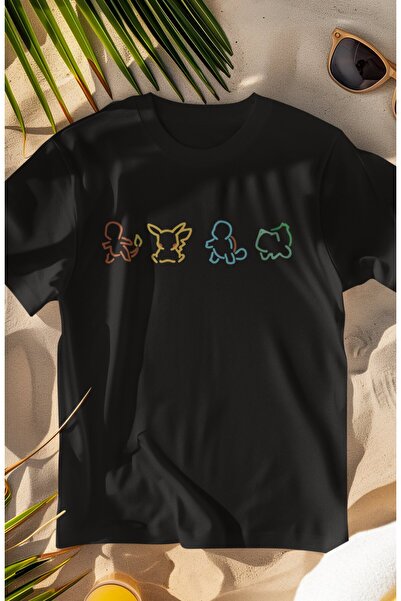 Fuddy Moda Tricou oversize unisex cu imprimeu Pokemon