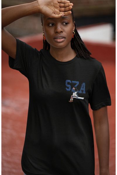 Fuddy Moda Tricou unisex oversize cu imprimeu la spate SZA