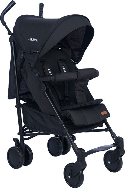 Prava Pars Yatarlı Baston Bebek Arabası Siyah Bebeciden
