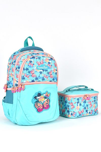 ELATAE Set rucsac ortopedic și cutie de prânz pentru școala primară - 1350