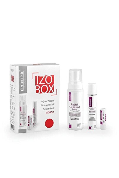 Dermoskin Izobox Kuru Ciltler İçin Set - Diş Beyazlatıcı Köpük Hediye
