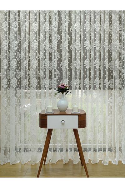 perdealemi Modern Tulle Curtain Palate Pattern 1X3 Frequently Pile Suitable for Any Windows No Need Ironing