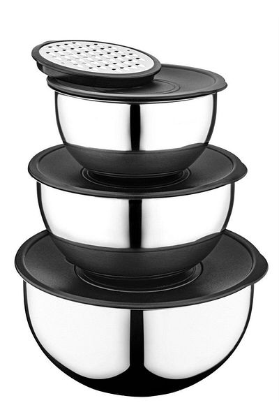 Bambum Rose Steel - 3-Piece Metal Mixing Bowl