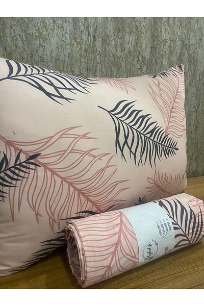 uykulife home collection Uykulife Pink Feather - مجموعة ملاءات مطاطية مزدوجة