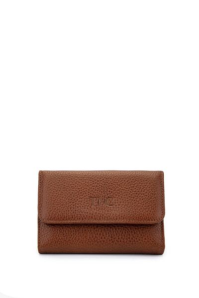 Tamer Tanca Genuine Leather Women's Wallet - Tan
