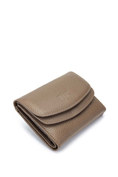 Tamer Tanca Genuine Leather Women's Wallet - Mink Floter