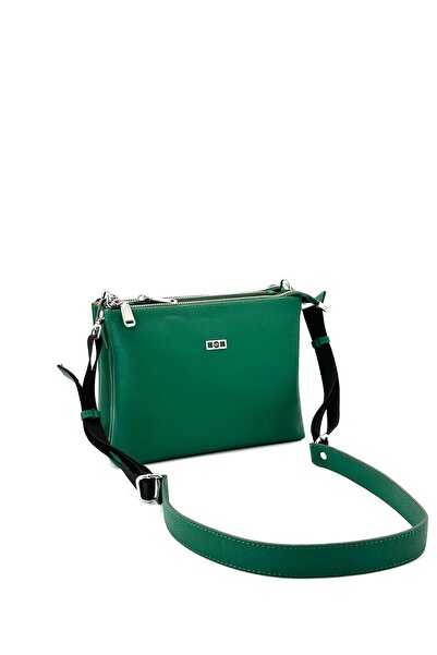 VICTORIA SHINE حقيبة كروس موديل 3071 بثلاثة أقسام - أخضر زمردي