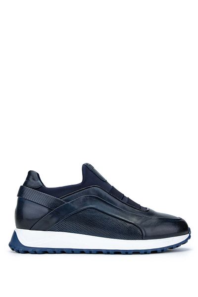 Tamer Tanca Men's Navy Blue Genuine Leather Casual Shoes