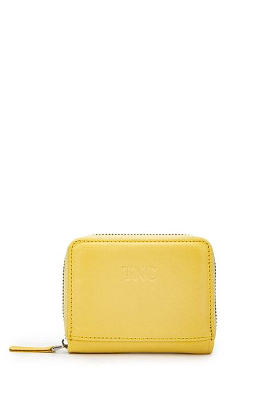 Tamer Tanca Yellow Genuine Leather Unisex Card Holder