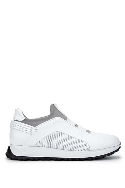Tamer Tanca White Genuine Leather Men's Casual Shoes