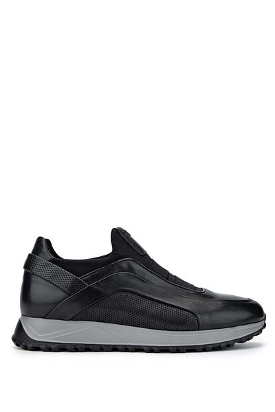 Tamer Tanca Genuine Leather Black Men's Casual Shoes