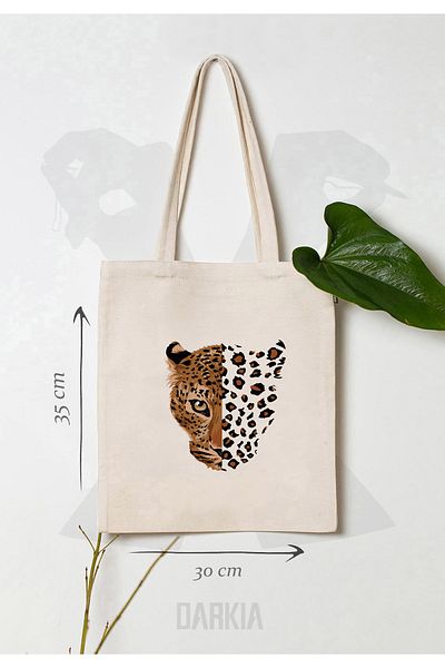 Darkia Leopard Tiger Design - Geantă de umăr din pânză