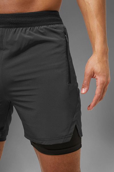 Man Of Man Pack of 3 Unisex Gym and Fitness Lined Tights Shorts with Hidden Pocket Detail