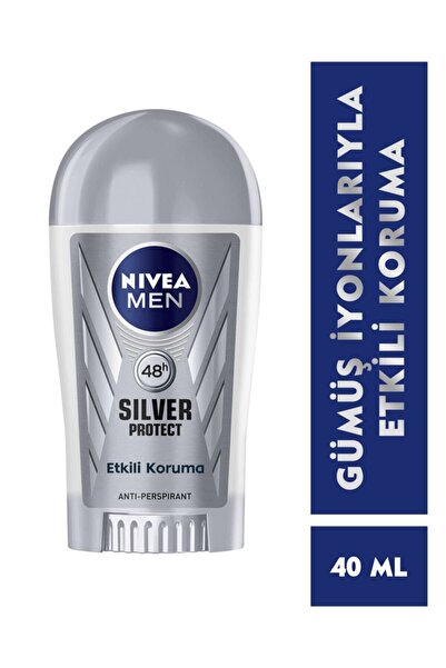 NIVEA Men Erkek Stick Deodorant Silver Protect 48 Saat Anti-perspirant Koruma 40 ml