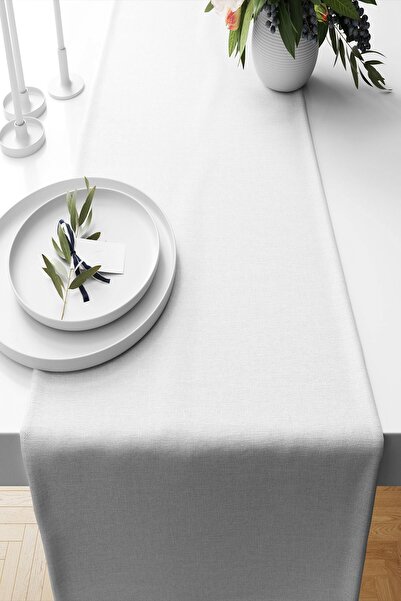 Genel Markalar Basic BeyazMinimal Leke Tutmaz Kumaş Salon Mutfak Masa Değişik...