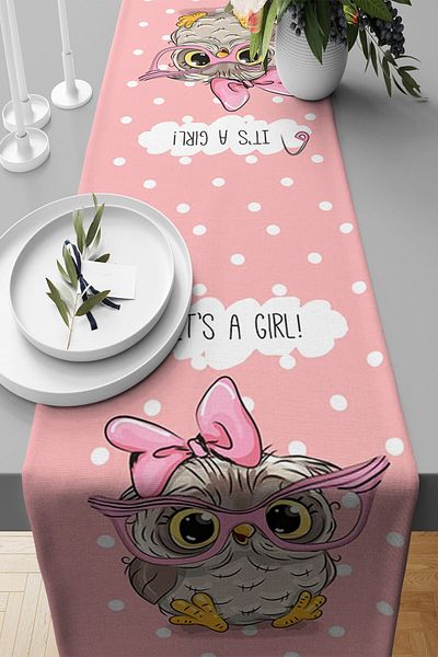 on the clouds Pink Girl Patterned - Non-Stick Fabric Τραπέζι κουζίνας σαλονιού, διαφορετικά μοντέλα