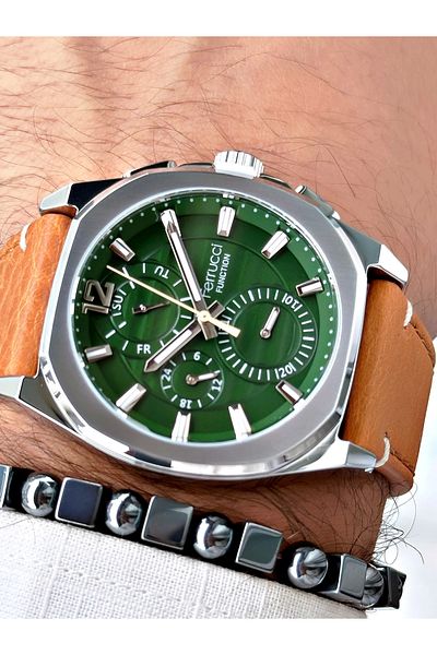 Ferrucci Men's Leather Cord Wristwatch - FCF.03382K.05 Function