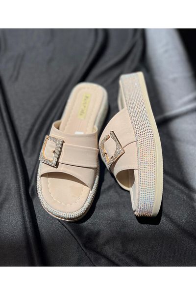 MİSS PARK MODA شبشب نوبوك بتفاصيل حجرية