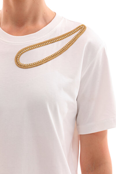 Pulli Collection T-Shirt από λευκόχρυσο πέτρα - PLL-6161