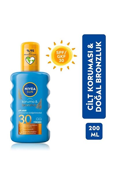 NIVEA Sun Koruma & Bronzluk Arttırıcı Güneş Spreyi 30 Faktör 200ml