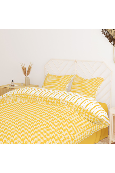 Evmila Bračni Štampano Set navlaka za poplun - 200x220 cm (VELIČINA Čaršav )