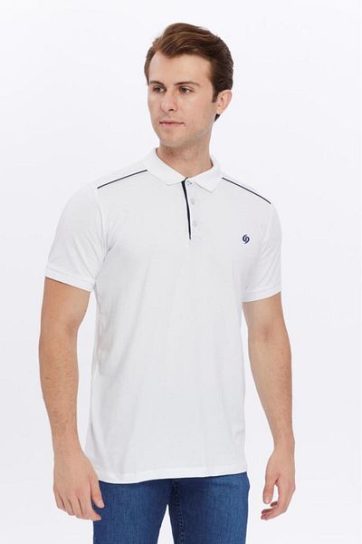 Rey Polo Polo Neck Shoulder Stripe T-Shirt