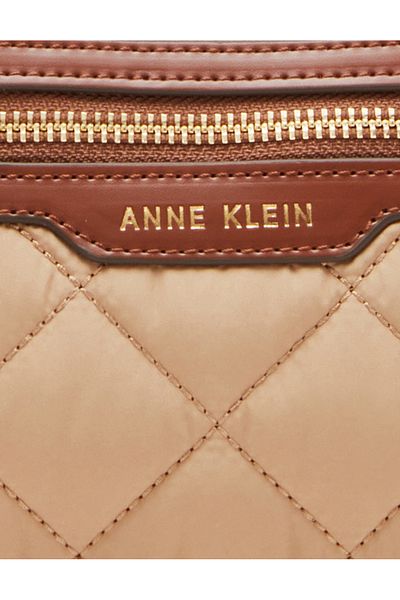 Anne Klein حقيبة كروس كاجوال باللون البيج للنساء