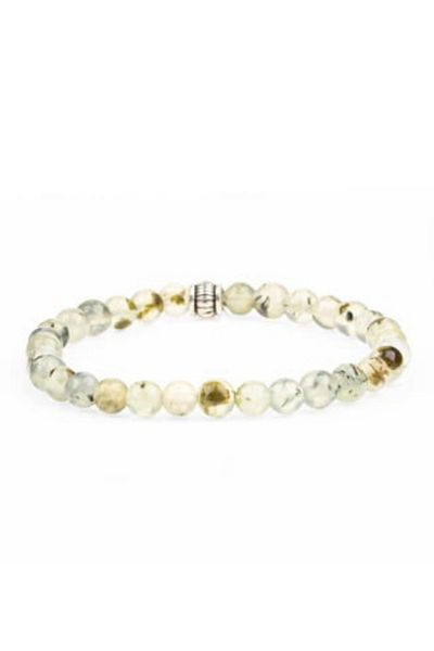 Zeynep Büyükbay 6mm Sphere Cut Prehnite Natural Bracelet