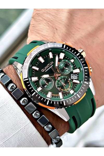 Quantum PWG1127.375 Men's Silicone Cord Wristwatch