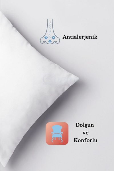Junenext Aruncă pernă - Husă de pernă Pernă interioară - (50X50) - 450 gr Umplut cu silicon 100%