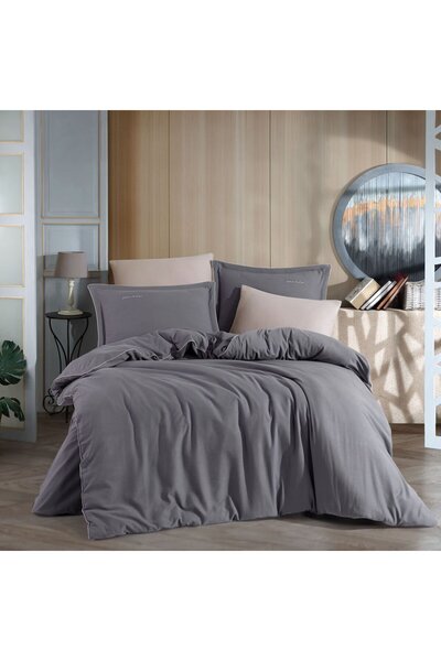 Hobby Anthracite Twill Double Duvet Cover Set