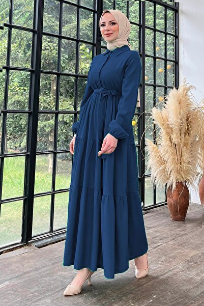 TOFİSA 11492-NAVY BLUE Dress