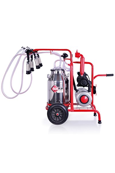 sütKar MOBİL ÇİFT SAĞIMLI KROM GÜĞÜMLÜ YAĞLI SÜT SAĞIM MAKİNASI