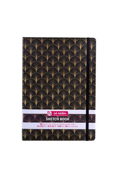 Talens Art Creation Sketchbook - Hard Cover, 140 gr, 21x29.7 cm, 80 yp Art Deco Sketchbook