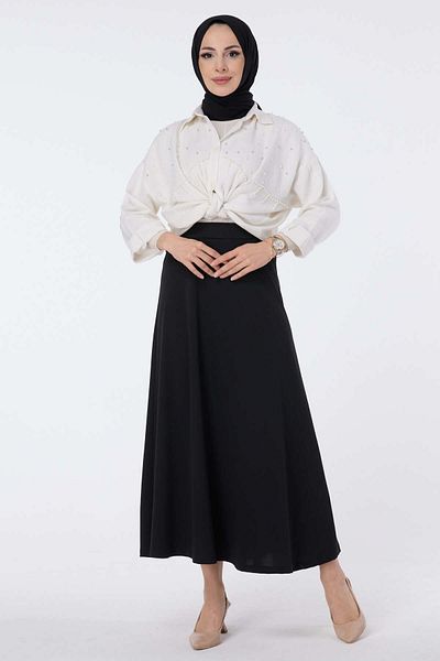 TOFİSA 23643-ČERNÁ Sukně