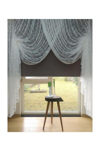 elision home Спортивний візерунок круазе тюлеві штори, 400x250см, 1/4 щільні складки