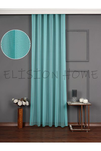 elision home ستارة خلفية من التول باللون الفيروزي مع رباط إضافي