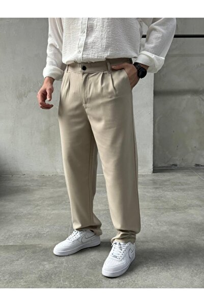 KHAYN BAGGY ÖNÜ PİLELİ KUMAŞ PANTALON K2013KP