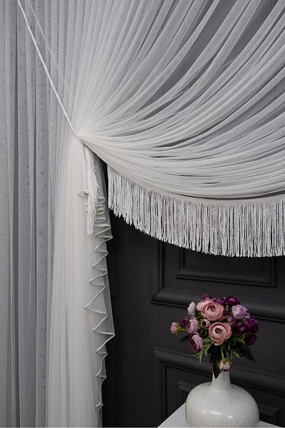 elision home False Double Breasted Grek Tulle Tassel - Left Side Collectible (1 Piece Rope Gift), Skirt with Lead