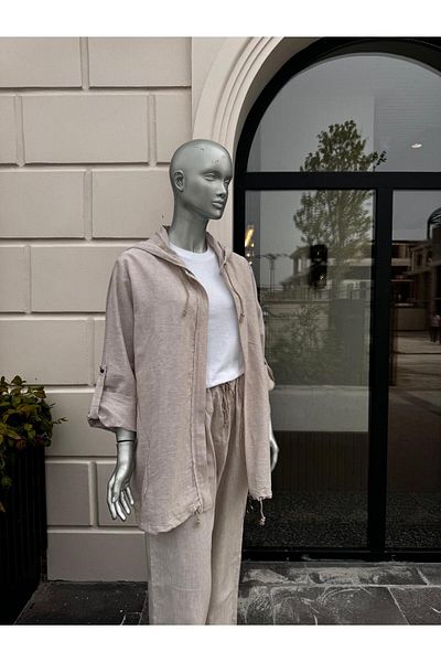 SARE ERKMEN White Linen Jacket