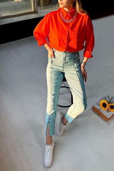TOFİSA Blugi de damă Blue Mid - 11398