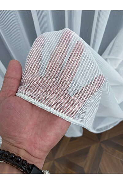 elision home Spor Desen çizgili Tül Perde, 250x250, Seyrek Pile, 1/2